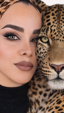 آلاپلنگی به این میگن آرایش ست با لباس پلنگی😜🐆