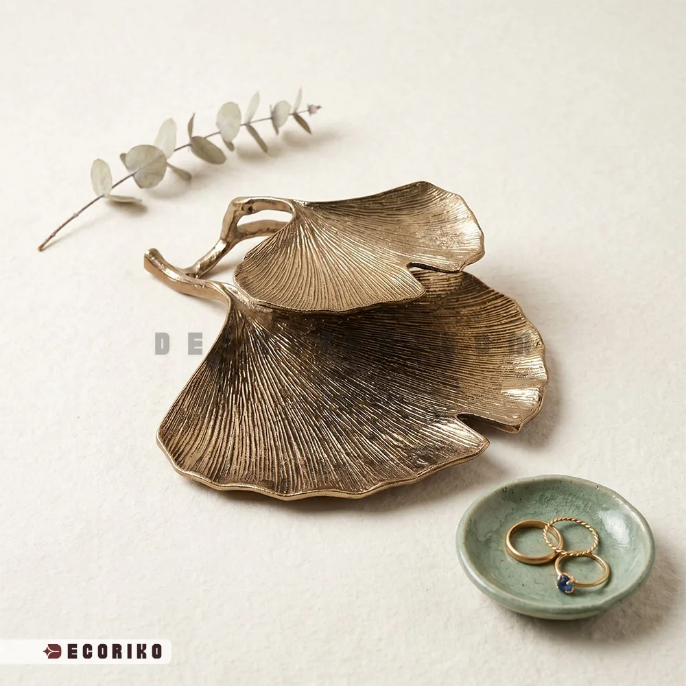 شیرینی خوری دو طبقه مدل برگ Ginko Leaf - تصویر ۱۰