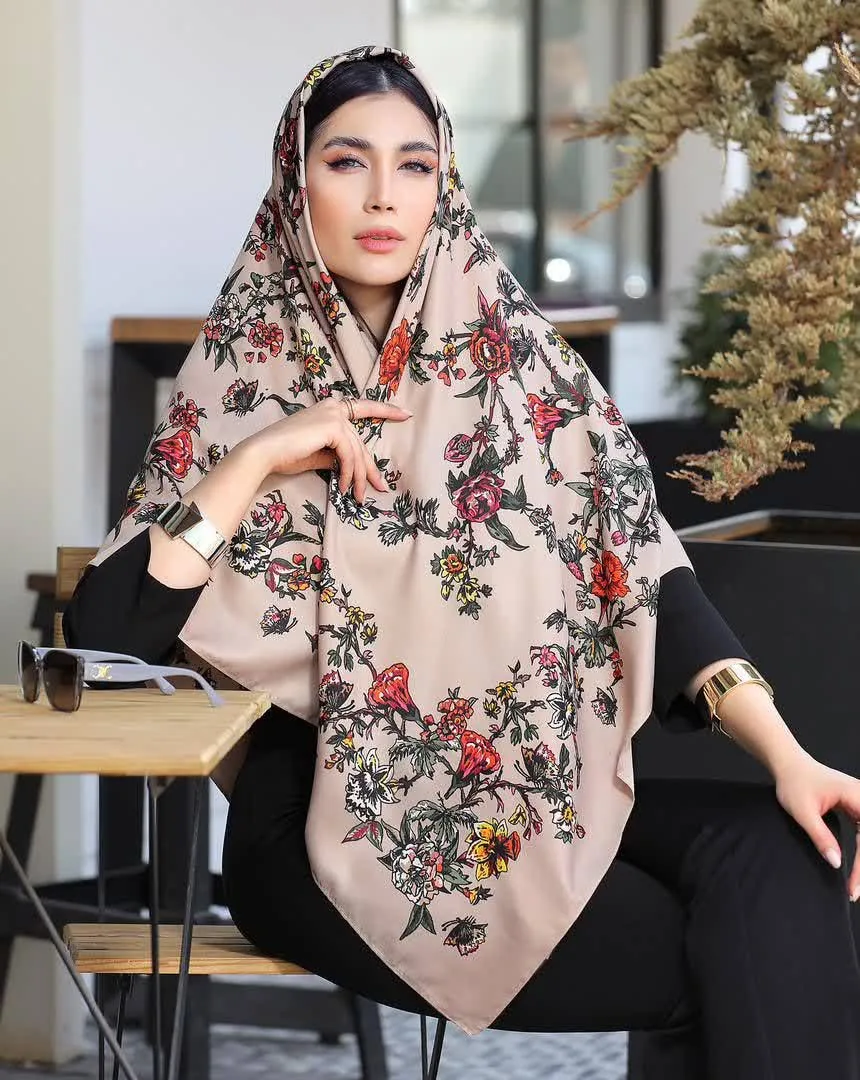 روسری ابریشم توییل قواره بزرگ ۱۴۰