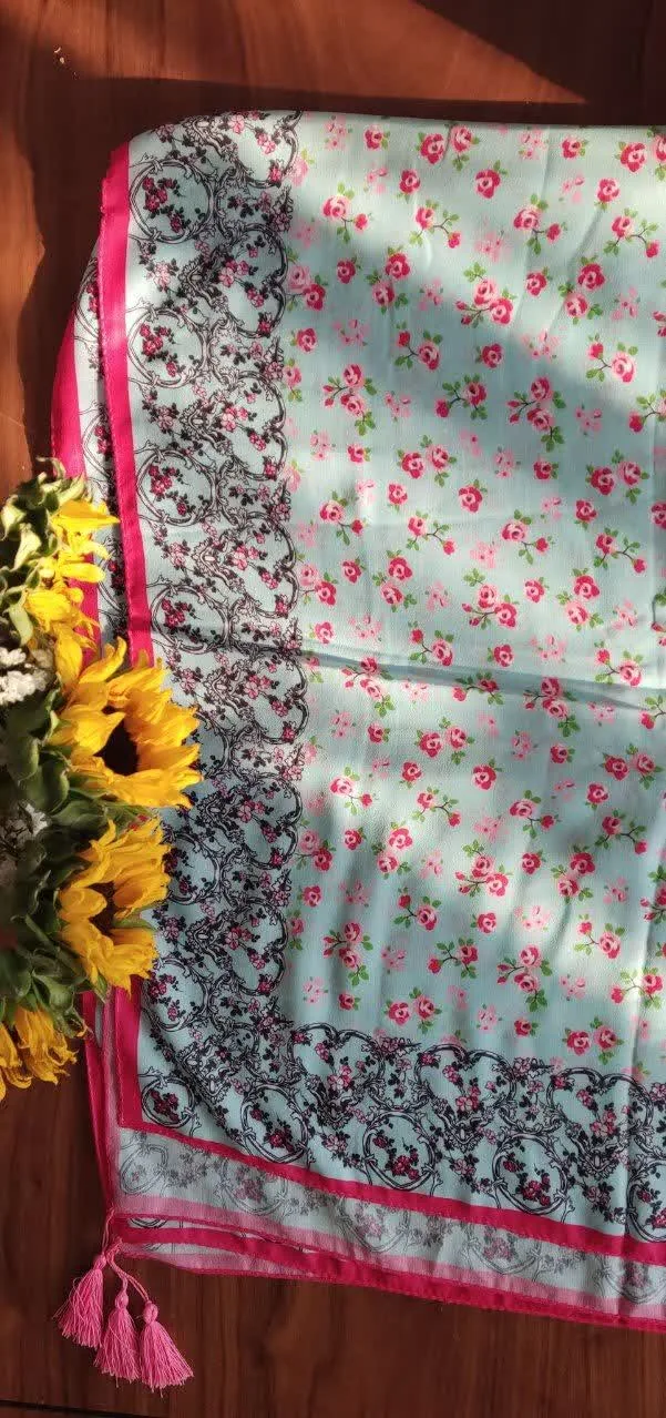 روسری کرپ نخ