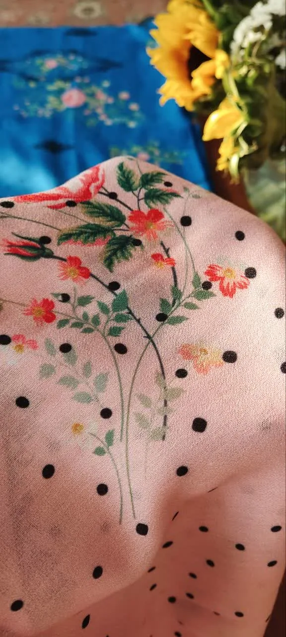 روسری کرپ نخ