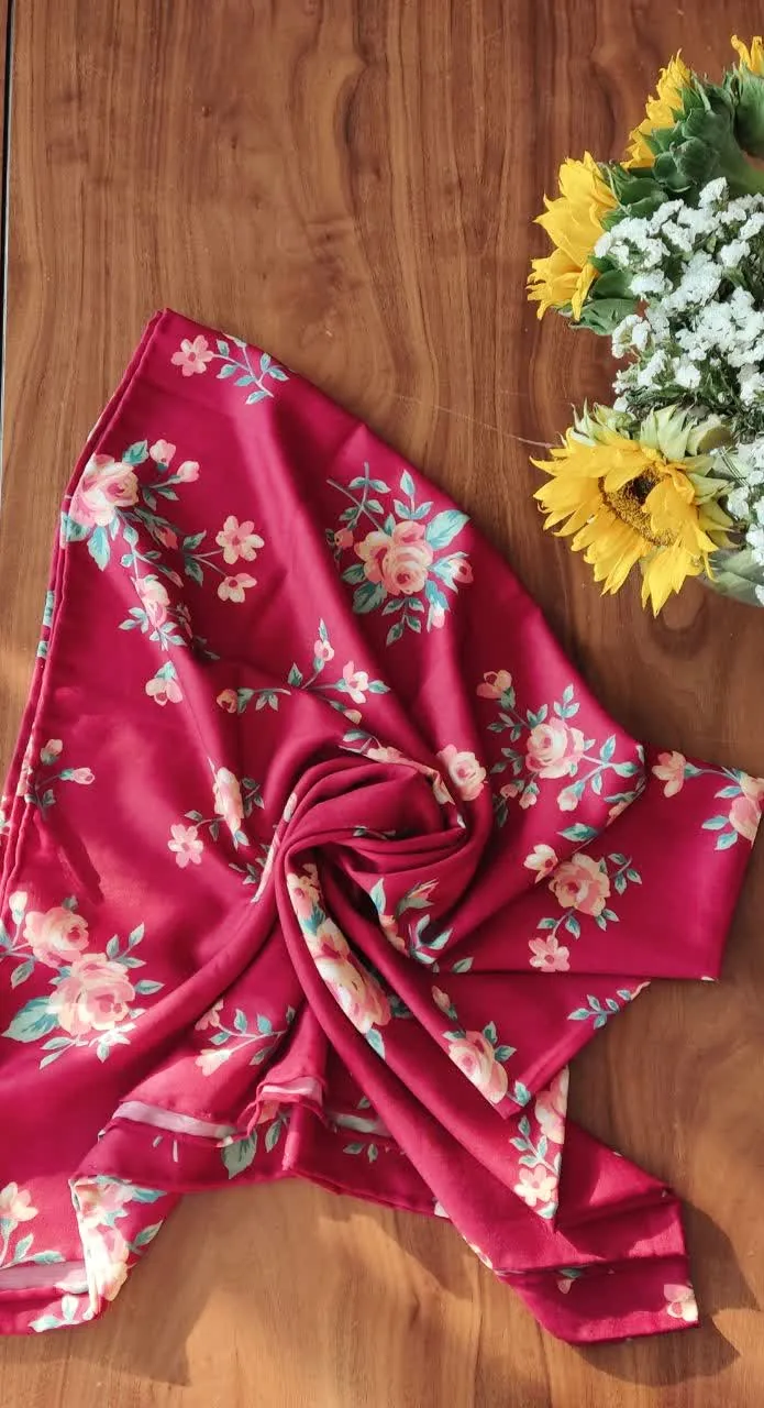 روسری کرپ نخ چهار فصل