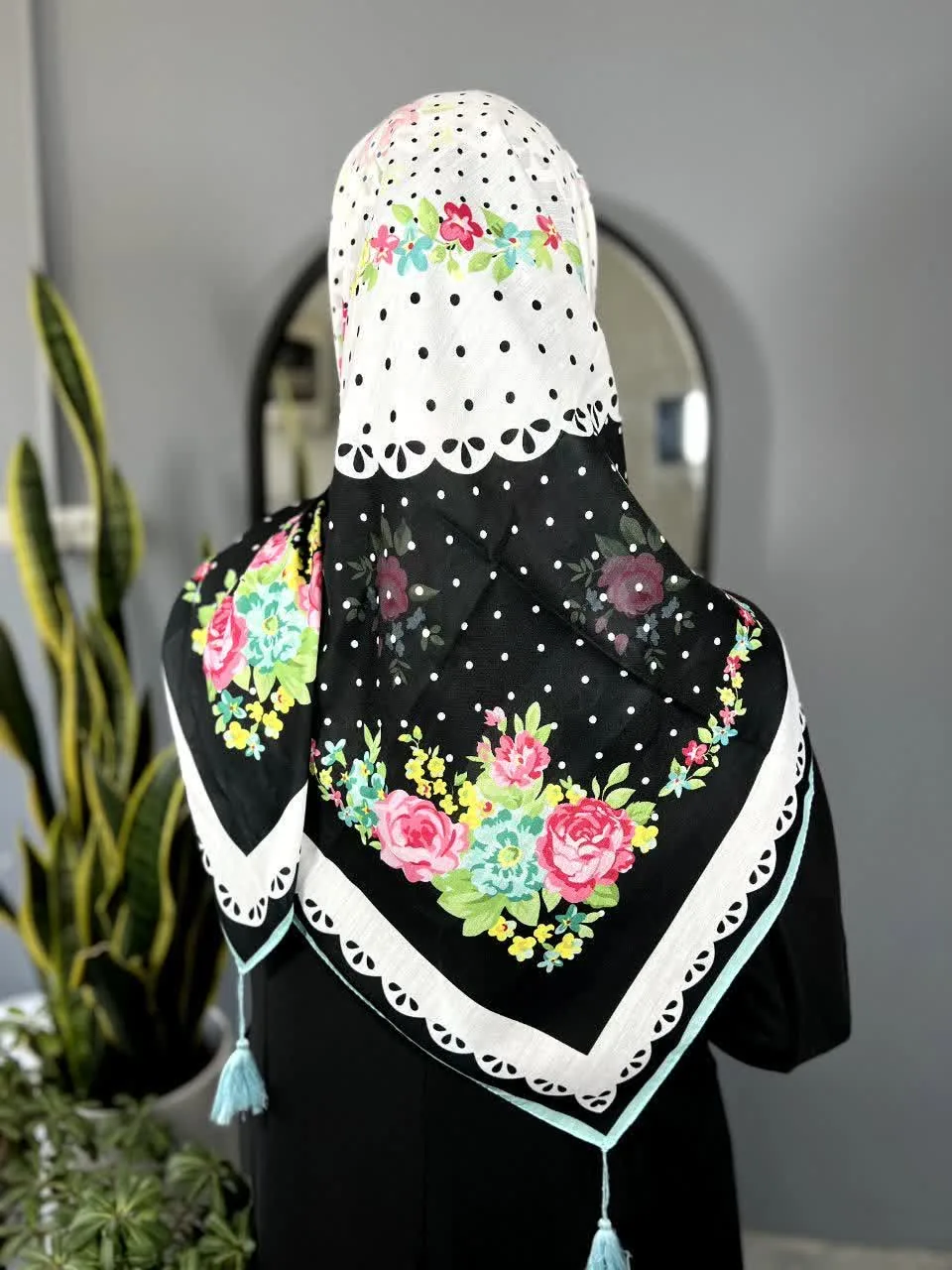 روسری کرپ نخ