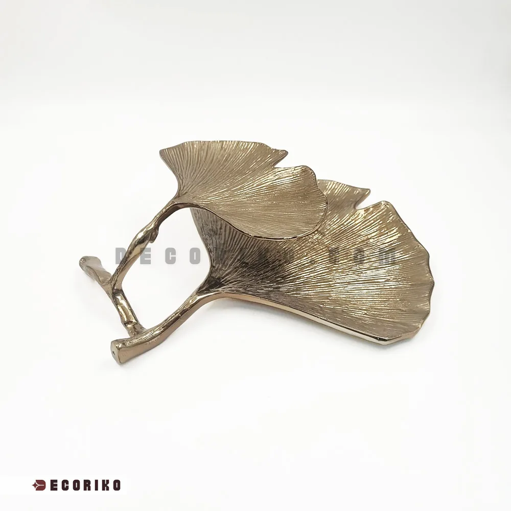 شیرینی خوری دو طبقه مدل برگ Ginko Leaf - تصویر ۱۳