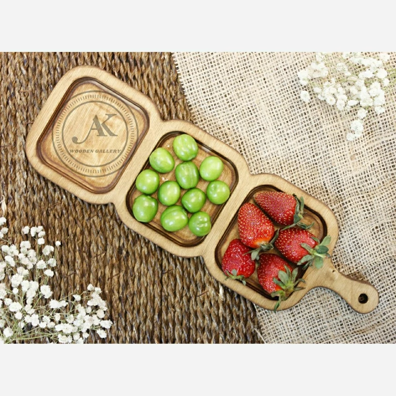 ظرف چوبی، اردو خوری 3مربع راکتی