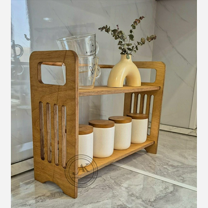 استند چوبی دو طبقه پاسماوری و جاادویه B