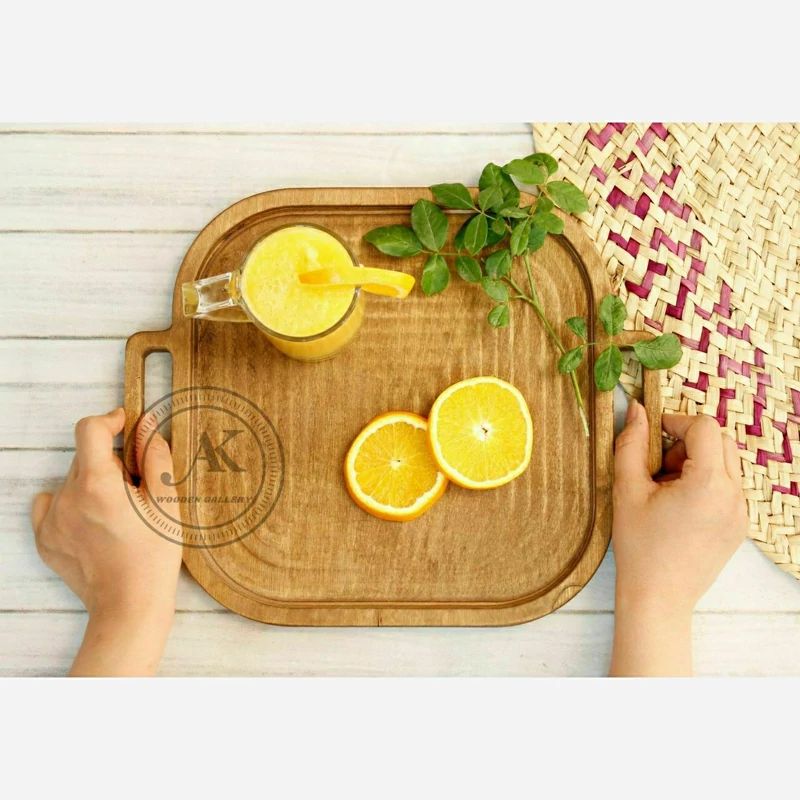 سینی چوبی مربع سایز 2