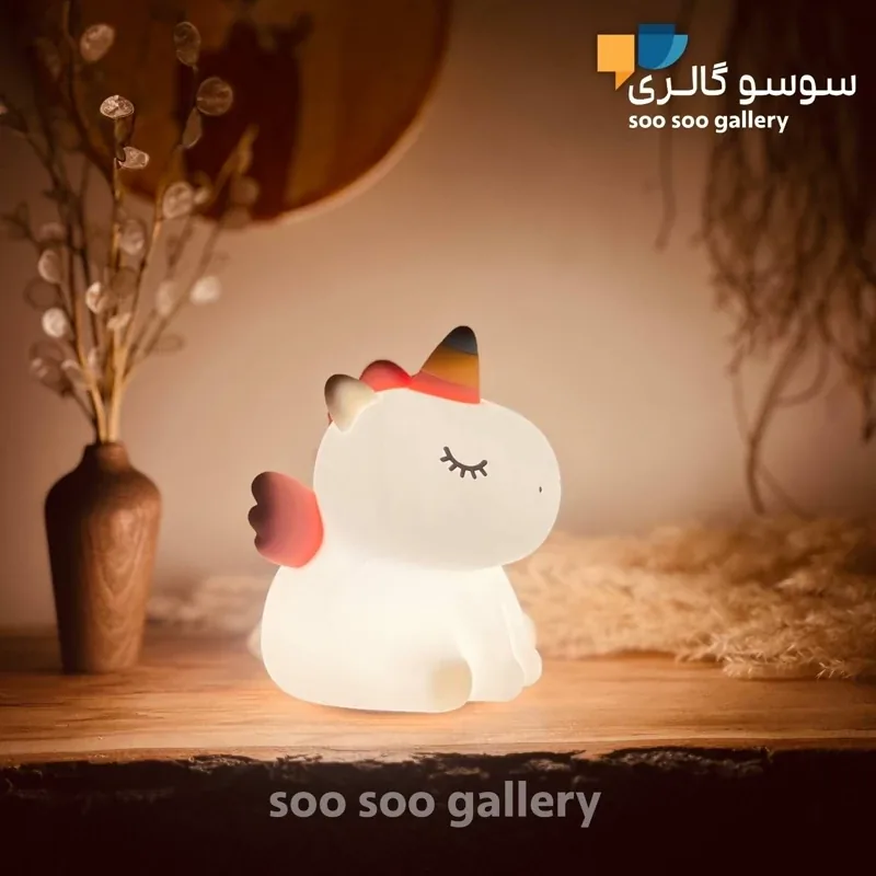 چراغ خواب یونیکورن سیلیکونی (اسب تک شاخ)