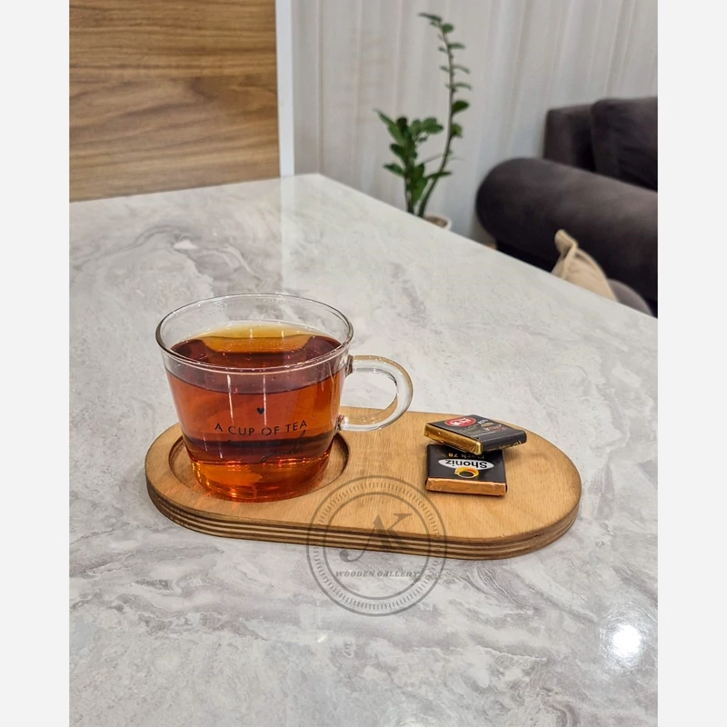ظرف چوبی ، زیر لیوانی کافی