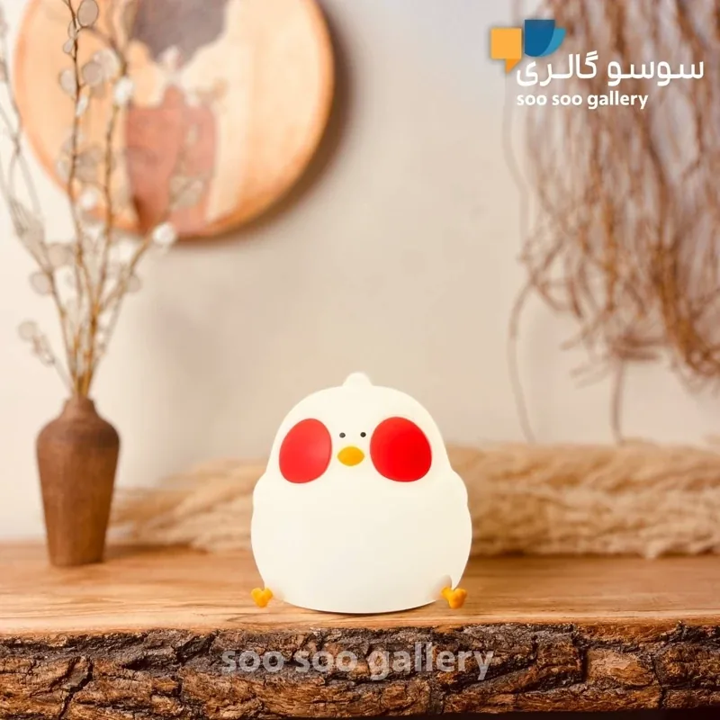 چراغ خواب جوجه لپ گلی سیلیکونی (چند رنگ)