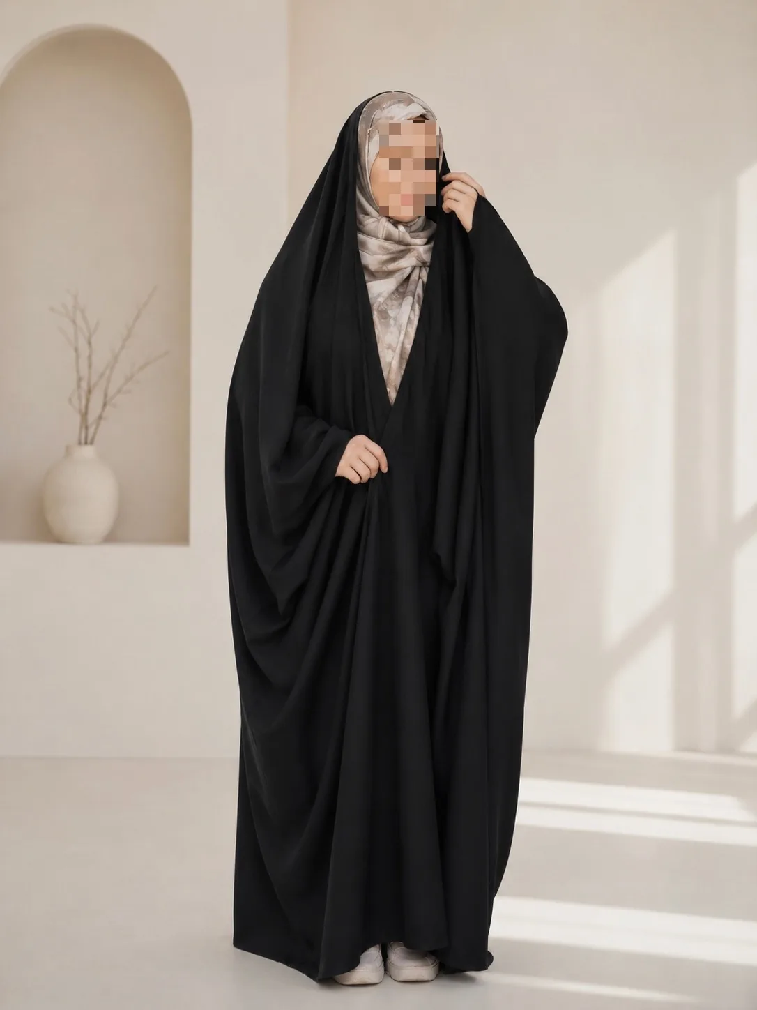 چادر عربی ساده ندا قطری اصل