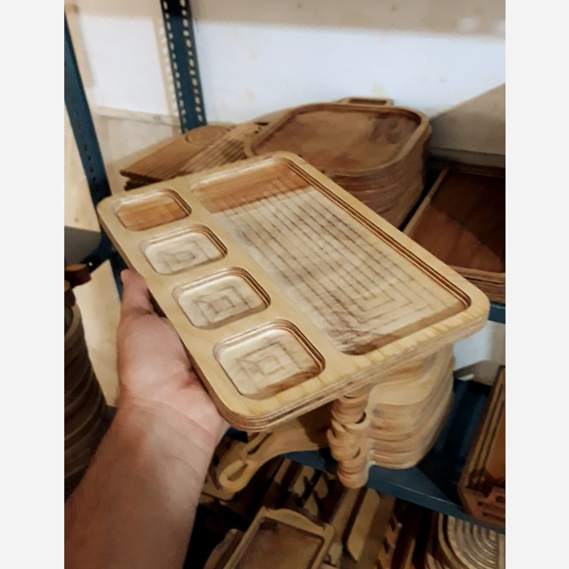 ظرف چوبی ، اردو خوری چوبی هتلی - تصویر ۲