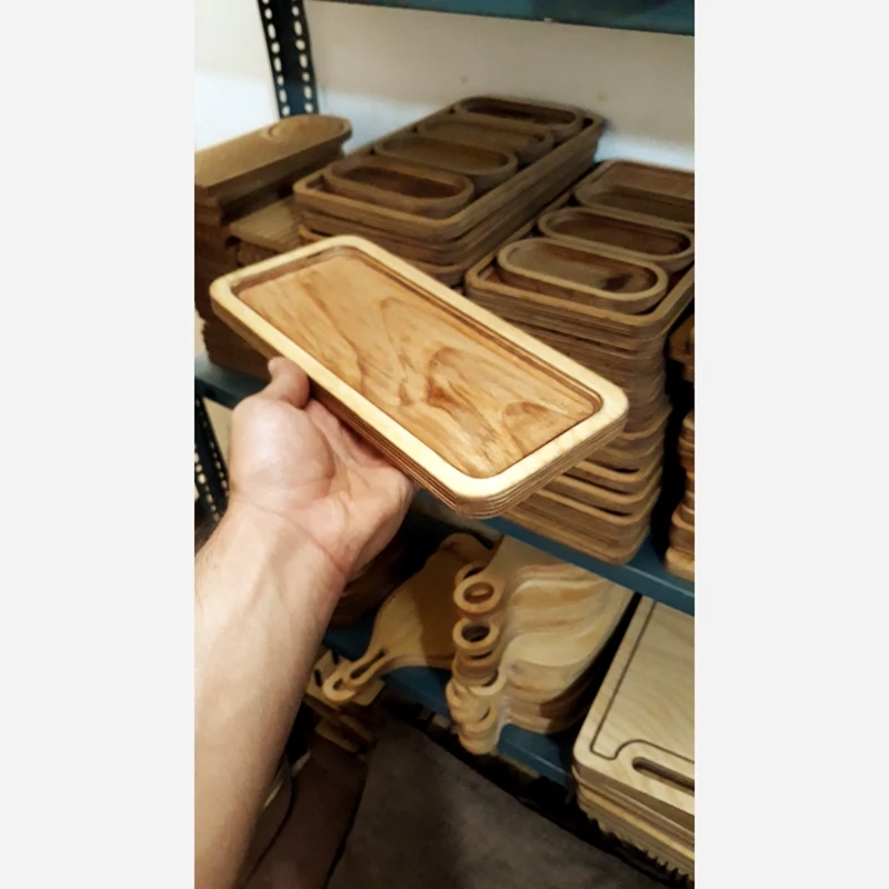 ظرف چوبی رولت خوری چوبی سایز 1 - تصویر ۲