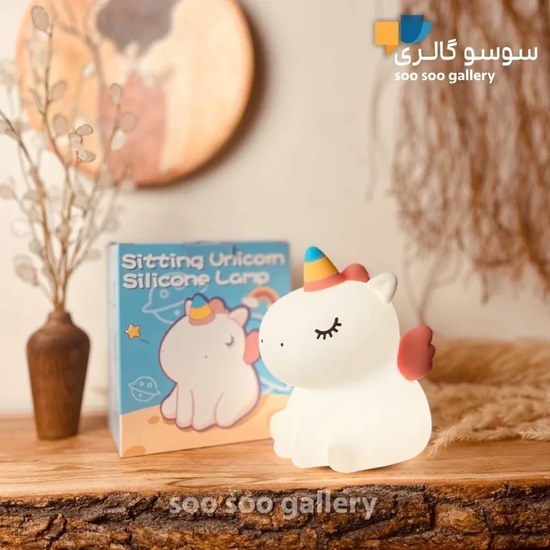 چراغ خواب یونیکورن سیلیکونی (اسب تک شاخ) - تصویر ۲
