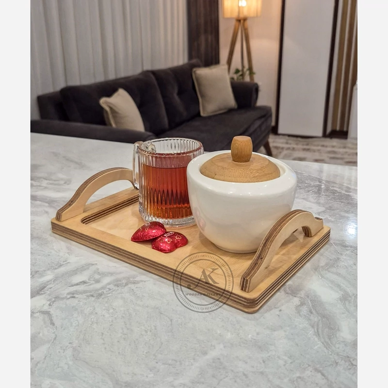 ست سینی چوبی 3 سایز ak - تصویر ۲