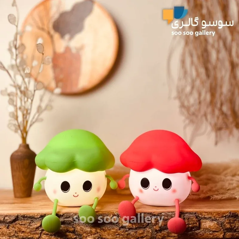 چراغ خواب سیلیکونی قارچ خندان ( چند رنگ ) - تصویر ۲