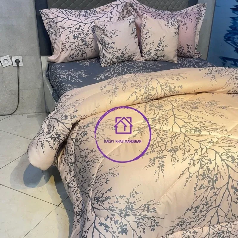 روتختی دونفره طرح سنگ 6 تکه دورو بدون آبرفت و رنگ ثابت - تصویر ۵