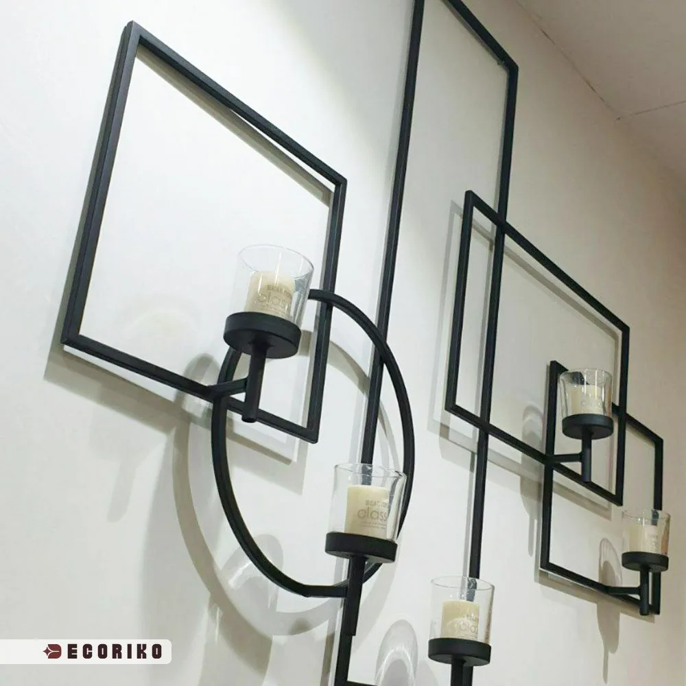 دیوارکوب وارمری فلزی 5 شعله مدل هندسی - تصویر ۴