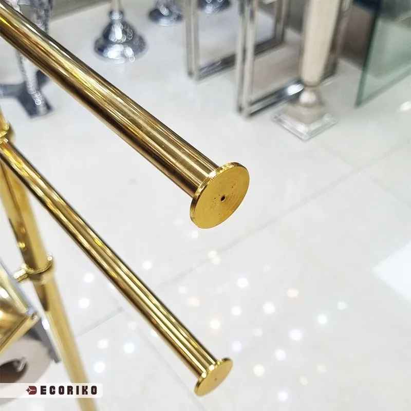 استند حوله و دستمال کاغذی نقره‌ای ایستاده با پایه سنگی - تصویر ۶