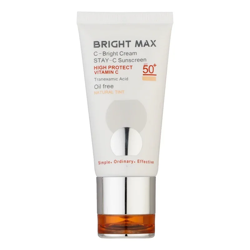 کرم ضد آفتاب سی برایت SPF50 برایت مکس با پوشش بژ طبیعی