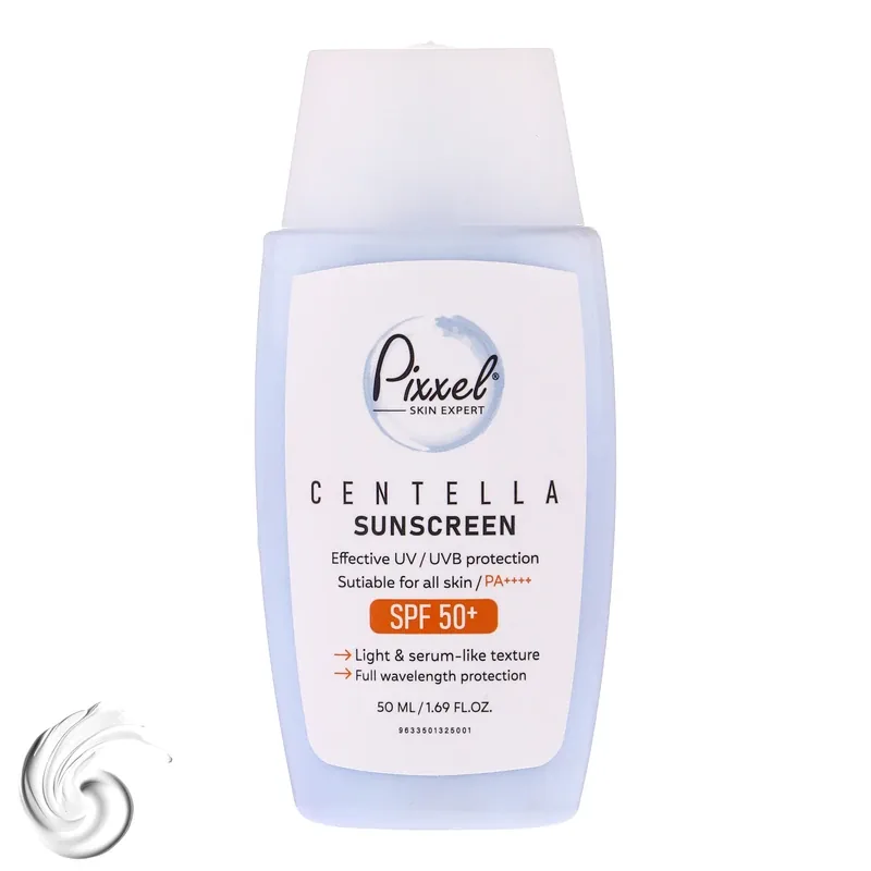 کرم ضد آفتاب بی رنگ پیکسل مدل centella