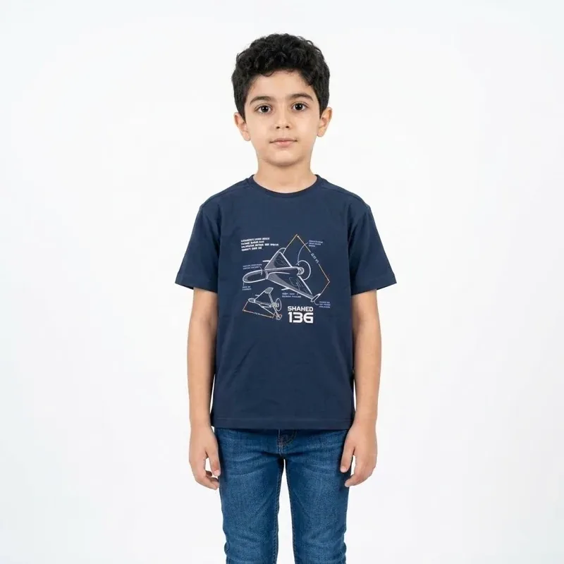 تیشرت پسرانه با طرح پهپاد شاهد 136