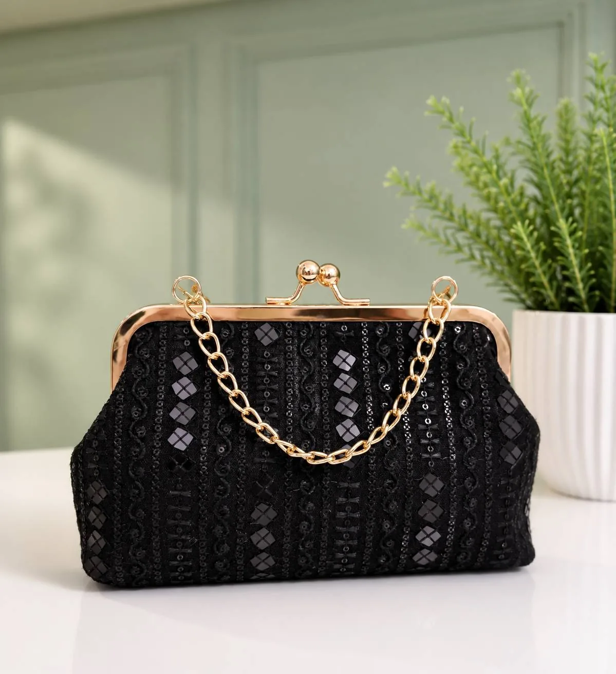 ✨ کیف مجلسی زنانه مدل Black Glam