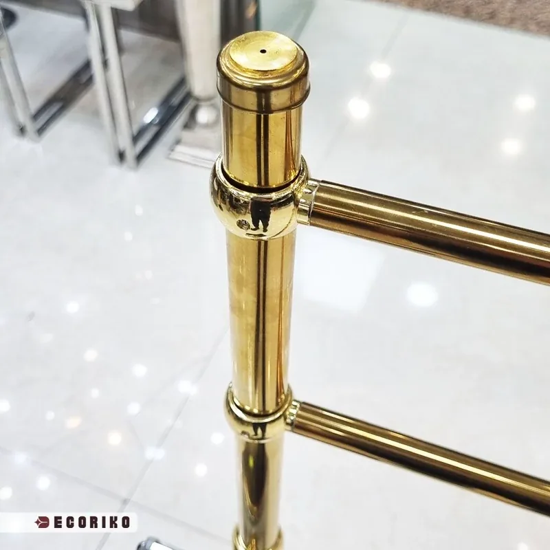 استند حوله و دستمال کاغذی طلایی ایستاده با پایه سنگی - تصویر ۶