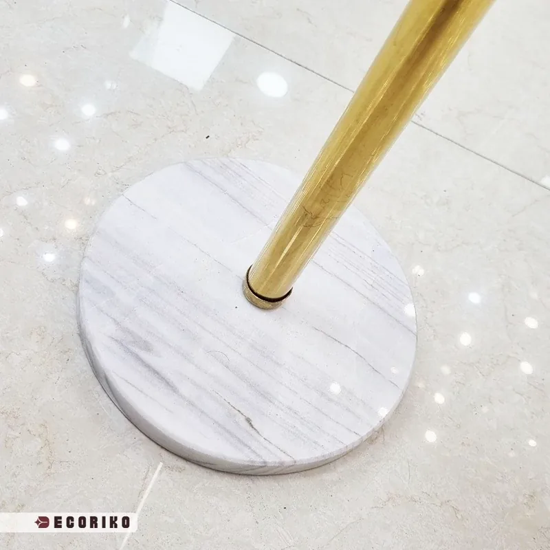 استند حوله و دستمال کاغذی طلایی ایستاده با پایه سنگی - تصویر ۴