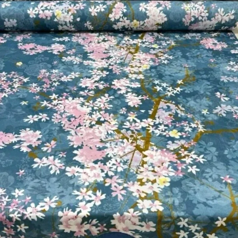 پارچه ملافه ای،پارچه ملحفه ای عرض240 سانت پارچه ملافه ای طرح شکوفه جنس پیگمنت بدون رنگدهی و آبرفت در طرح های مختلف - تصویر ۷