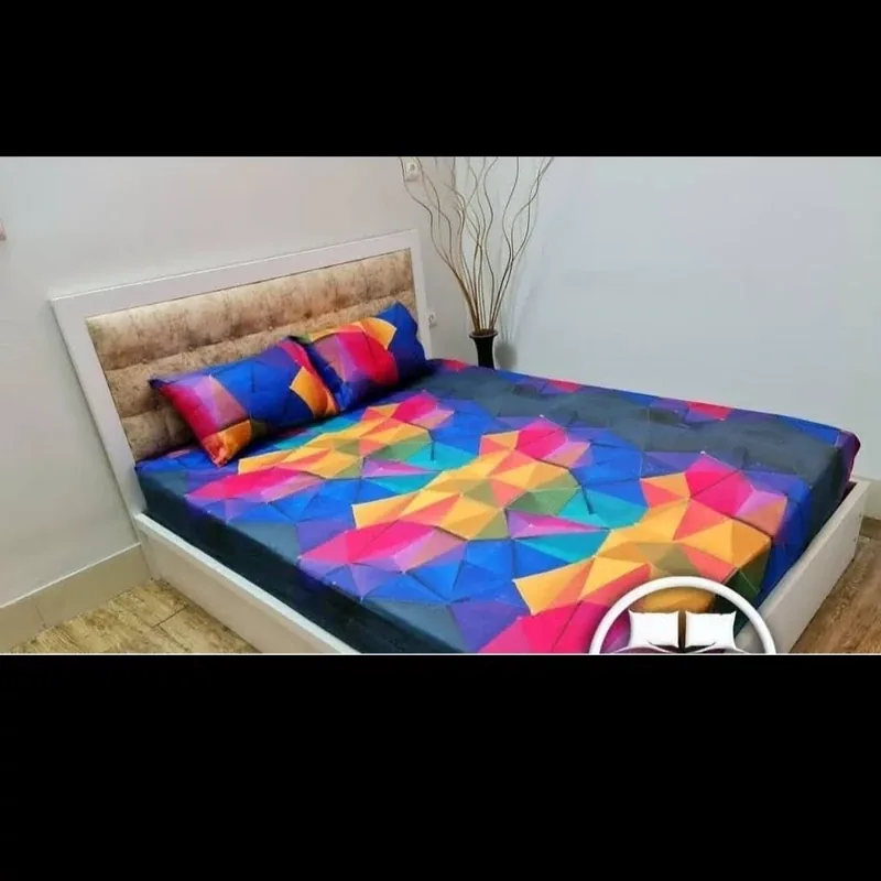 روتختی دونفره 3 تکه شامل ملحفه کشدار خوشخواب و دو عدد رو بالشتی سایز 160در200 - تصویر ۳